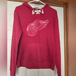 Detroit Red Wings Logo Womens Hoodie Size Med